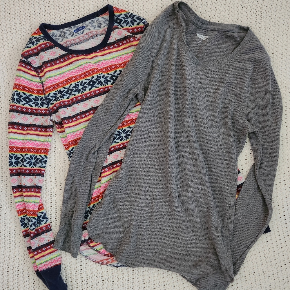 Thin knit pajama tops (2)